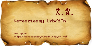 Keresztessy Urbán névjegykártya